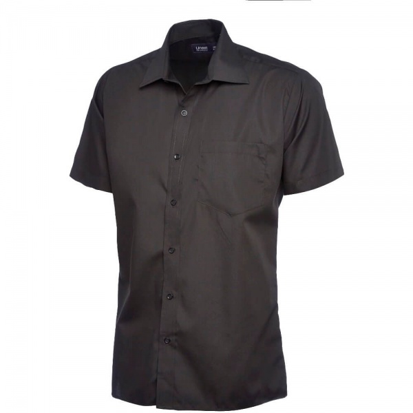 Uneek Clothing UC710 Mens Poplin Half Sleeve Shirt 120gsm